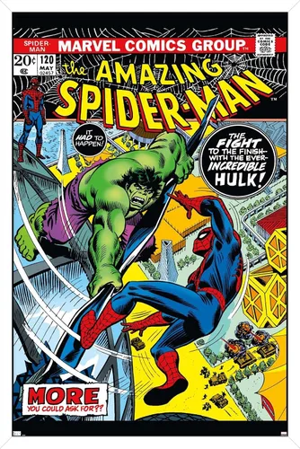 Miniatura 13 de Marvel Comics Amazing Spider-Man #120 - Póster de pared, 22.4 pulgadas de largo x 14.7 pulgadas de ancho, versión enmarcada en caoba Versión