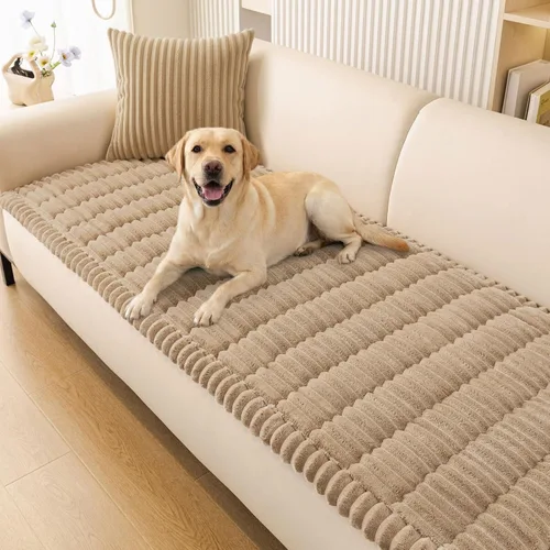 Miniatura 23 de Smiry Funda de Sofá para Perros Lavable, Fundas de Sofá para Mascotas Antideslizantes y Peludas para Sofá de 3 Cojines Apto para Mascotas, Protector