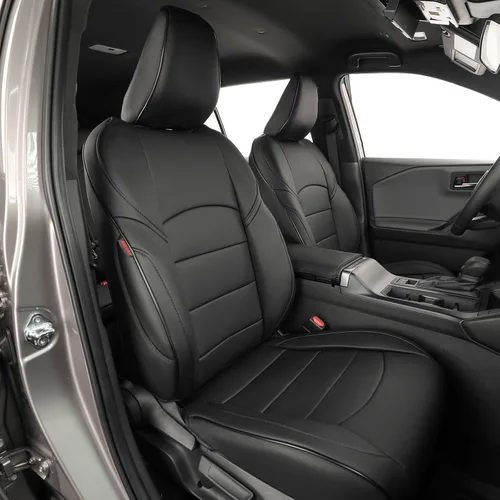 Miniatura 26 de EKR - Juego completo de fundas de asiento de cuero para automóvil de ajuste personalizado (color negro)
