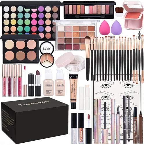 Miniatura 9 de Kit completo de maquillaje todo en uno para mujeres, Set de maquillaje de viaje, Set de regalo de maquillaje para niñas y adolescentes, Kit