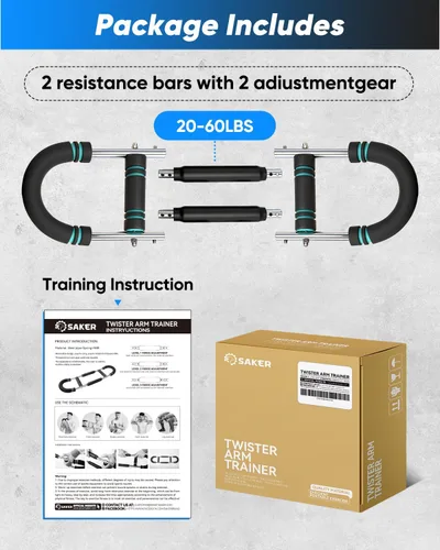 Miniatura 2 de 2026 New Saker PowerTwist Arm Trainer, Adjustable Forearm Strengthener, Arm Exercise and Chest Workout Equipment for Home Gym, for Men, Ideas for