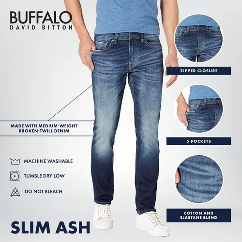 Miniatura 4 de Buffalo David Bitton Jeans Slim Ash para hombre