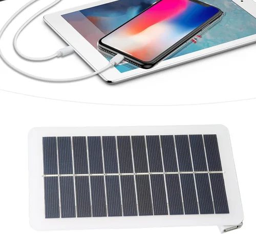 Miniatura 5 de Cryfokt mini panel solar de 5V 2W 400mA, cargador solar USB, resistente al calor, estilo moderno, eficiencia