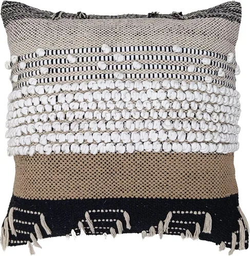 Miniatura 20 de Trade Star Funda de almohada Kilim de 100% algodón, estilo bohemio, copetudo, funda de almohada del suroeste, funda de cojín decorativa tejida a