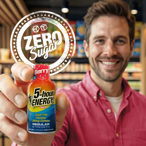 Miniatura 6 de 5-hour ENERGY Sabor a bayas, 30 unidades, inyección energética de 1.93 onzas líquidas, fuerza regular, aminoácidos, vitaminas B, sin azúcar y cero