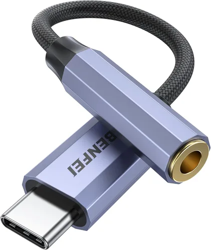 Miniatura 8 de BENFEI Adaptador USB C a conector de audio con chipset DAC, USB-C a auriculares hembra de 0.138 in compatible con iPhone 15 Pro Max/15 Pro/15