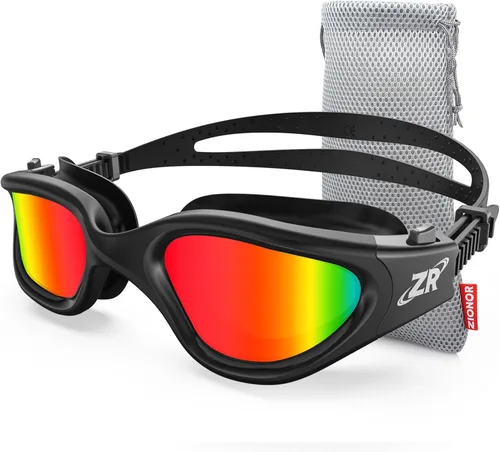 Miniatura 20 de ZIONOR G1 - Gafas de natación polarizadas unisex para mujeres adultas, antiniebla, 100% anti UV, gafas de buceo A0 (polarizado + espejo dorado)