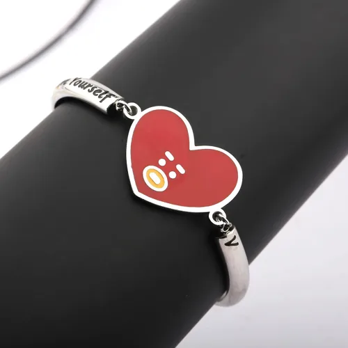 Miniatura 3 de MTYCTWED Love Yourself Pulsera Kpop Star Charm Pulsera de doble bucle regalo inspirador para amantes de la música, regalo de joyería para niñas