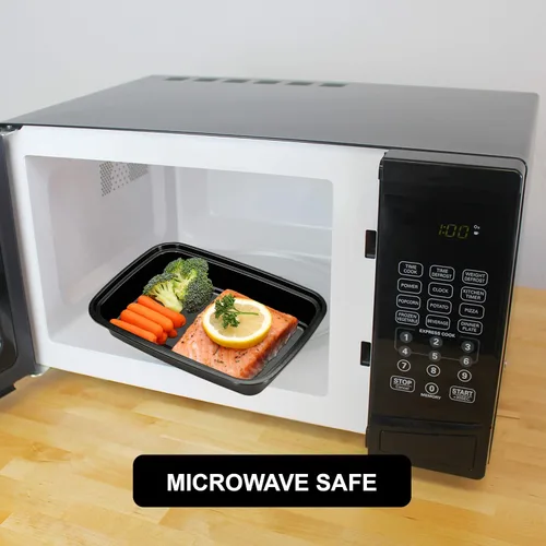 Miniatura 7 de Freshware - Contenedores de preparación de comida [15 unidades] con 1 compartimento para almacenar comida, con tapas, caja Bento, libre de bisfenol