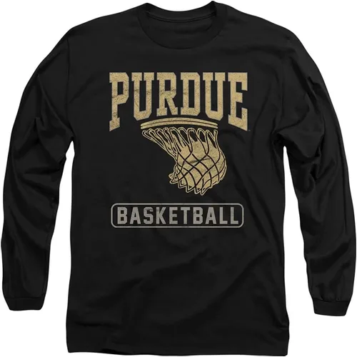 Miniatura 2 de Purdue University Camiseta de manga larga unisex para adultos con aros de baloncesto