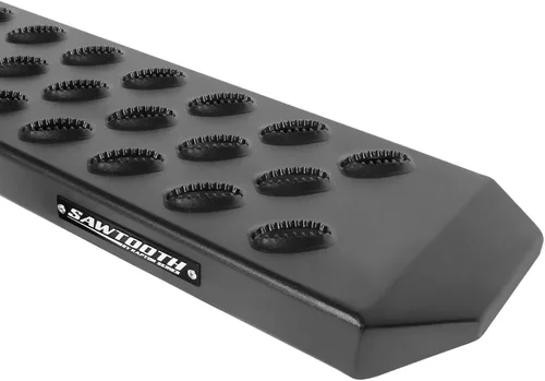 Miniatura 2 de Raptor Series Estribos escalones de 6.5 pulgadas de ancho con agarre de diente de sierra de aluminio negro compatible con Crew Cab 2019-2026