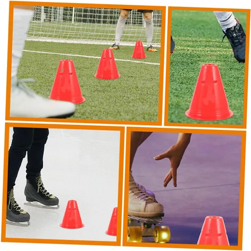 Miniatura 5 de 20Pcs Sports Training Cones High PE Agility Markers for Soccer Football Basketball Roller Skating Practice Flat Base for Stable Outdoor Indoor Drills