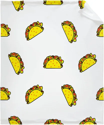 Miniatura 24 de Bonita manta de franela súper suave de tacos para cama, sofá, sala de estar, manta para niños, niñas, niños, multicolor, 40 x 50 pulgadas para niños