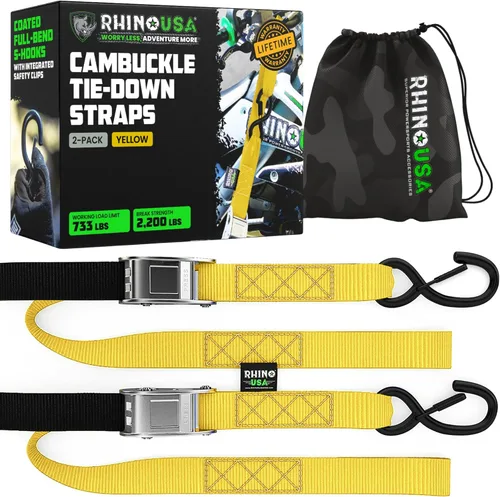 Rhino USA Cambuckle - Correas de amarre para motocicleta