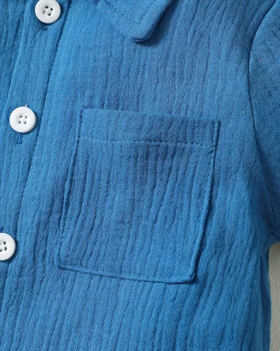 Miniatura 5 de Yhnslsf Ropa de verano para bebé, conjunto de pantalones cortos, camisa de manga corta para niños pequeños