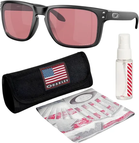 Miniatura 18 de Oakley HOLBROOK XL OO9417 Square Shape Sunglasses With Official Eyewear Kit Marco de acero Lente polarizada negra Prizm