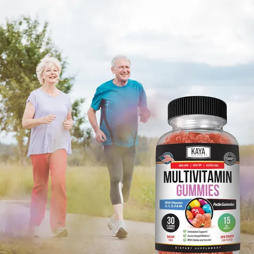 Miniatura 8 de Kaya Naturals Gomitas multivitamínicas para adultos, biotina, vitamina A, B-12, C y E, incluyendo zinc, ácido fólico, sabor a fresa - Multivitaminas