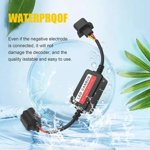Miniatura 5 de 2 piezas de decodificador de luz LED para auto, H13/9008 bombilla LED arnés antiparpadeo cancelador de código de error, decodificador Canbus