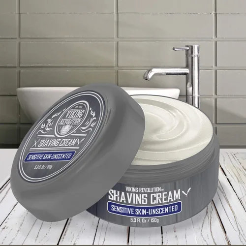 Miniatura 2 de Crema de afeitar de lujo para piel sensible - Sin fragancia - Jabón de afeitar suave, liso y sedoso - Abundante espuma para el afeitado más suave