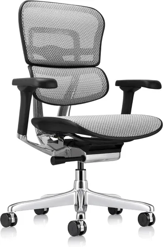 Miniatura 9 de Eurotech Seating Ergohuman Silla giratoria de malla con respaldo medio, color negro