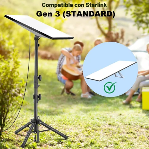 Miniatura 4 de Starlink Mount Gen 3, soporte de trípode Starlink con adaptador de montaje, altura ajustable para Starlink Standard 4/4X/V3, ajuste de ángulo