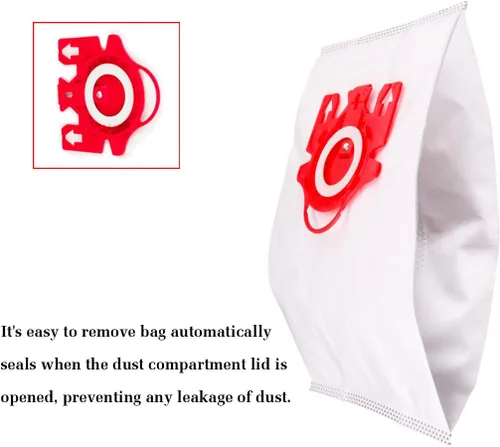 Miniatura 3 de I-clean - Bolsas de repuesto para aspiradora FJM, 12 unidades, bolsas de polvo para aspiradora de eficiencia 3D AirClean con 2 filtros de protección
