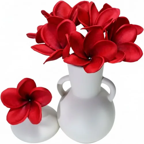 Miniatura 20 de Regalos de Cumpleaños para Mujeres 8pcs Flores Rosa Claro PU Tacto Real Flores Regalos para Mujeres para Navidad Flores Artificiales para Bricolaje