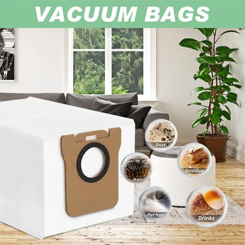 Miniatura 4 de Bolsa para el polvo compatible con Dreametech D10 Plus Robot Aspirador Bolsas Accesorios para recoger basuras Paquete de 6