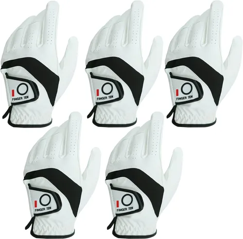 Miniatura 8 de FINGER TEN Guantes de golf para hombre, paquete de 5 unidades para mano izquierda y derecha, cómodos, suaves y con agarre para todo tipo de clima