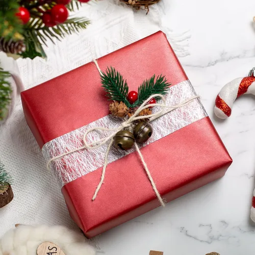 Miniatura 2 de Garbendy - Papel de envoltura perlado color rojo castaño, 17 pulgadas x 33 pies, color sólido, perfecto para bodas, cumpleaños, Navidad, baby
