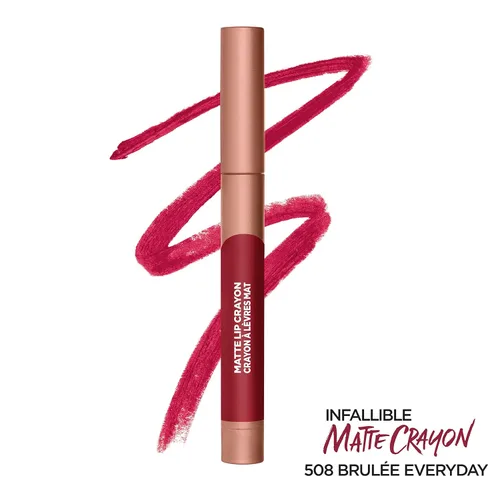 Miniatura 2 de L'Oréal Paris Infallible Matte Lip Crayon Brulee Everyday (el embalaje puede variar)