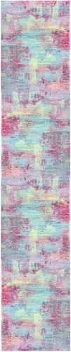 Miniatura 291 de IOHOUZE Alfombra abstracta lavable de 3 x 12 pies para pasillos, antideslizante para cocina, camino de entrada de lana sintética para interiores