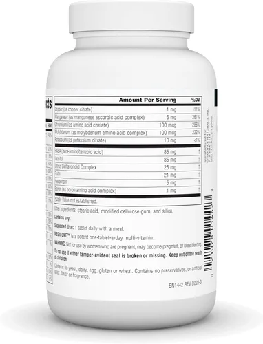 Miniatura 3 de SOURCE NATURALS Mega-One - Tableta múltiple sin hierro, 60
