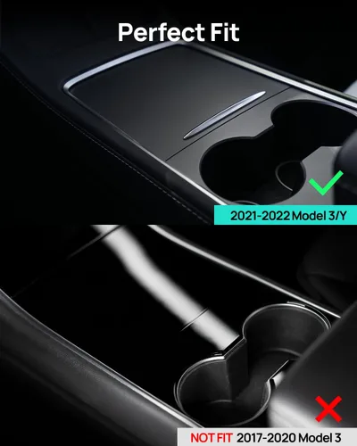 Miniatura 8 de HALOBLK Bandeja organizadora de consola central, diseño extraíble de dos niveles compatible con Tesla Model 3 (2021-2023) Modelo Y (2021-2024)
