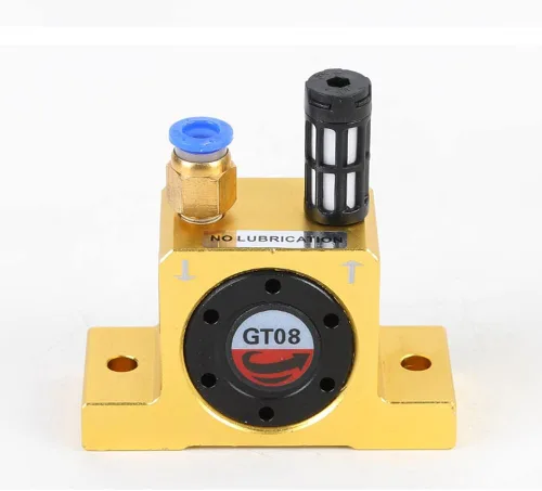 Vibrador de turbina de aire comprimido de tipo industrial tipo G de 1/8" con silenciador y conector (GT10)