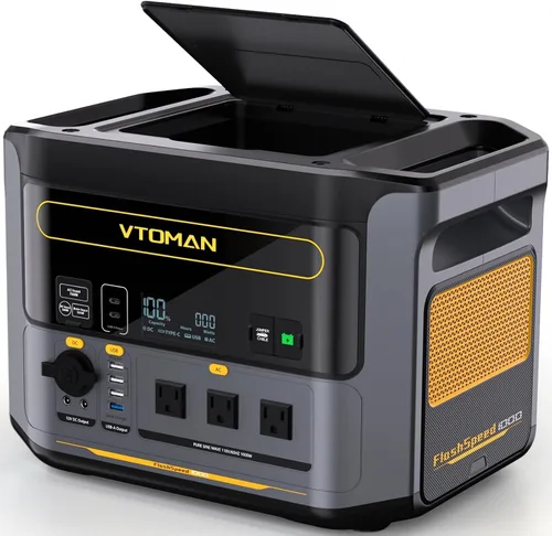 Miniatura 14 de VTOMAN FlashSpeed 300 Estación de energía portátil, batería LiFePO4 de 300 W 230 Wh con 3000 ciclos de vida, carga rápida PD USB-C de 100 W, 6