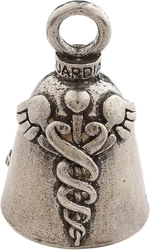 Miniatura 54 de Guardian Bell Good Luck Bell w/Keyring & Black Velvet Bag Motorcycle Bell Lead-Free Pewter Made in USA Phoenix Biker
