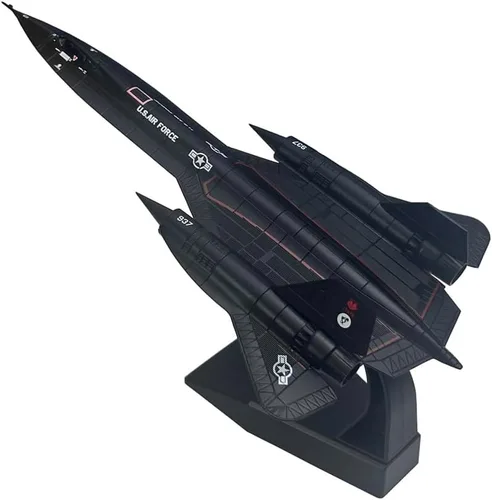Miniatura 2 de Modelo de avión militar de metal para colección o regalo de la Fuerza Aérea SR-71 Blackbird de la Fuerza Aérea de los Estados Unidos a escala 1/144