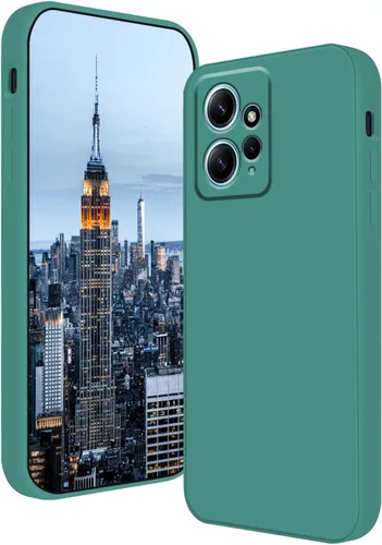 Compatible con Xiaomi Redmi Note 12 4G Funda de silicona líquida verde oscuro, suave al tacto Teléfono Redmi Note 12 4G Funda de silicona a prueba