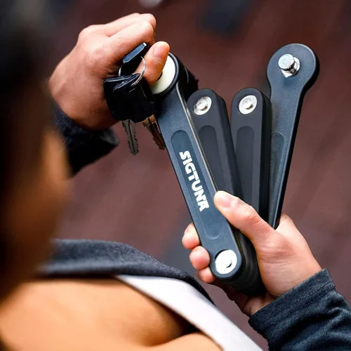 Miniatura 7 de SIGTUNA Candado plegable para bicicletas - Candado resistente de acero endurecido de 8mm con montaje fácil, bloqueo seguro y revestimiento