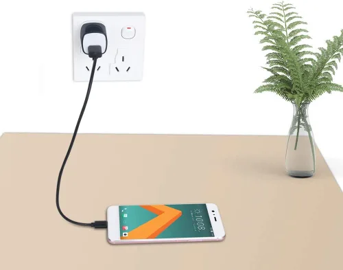 Miniatura 6 de UorMe - Adaptador de pared, paquete de 10 unidades, cargador de un solo puerto de 1A, 5 V, enchufe USB, caja de bloque de carga, compatible con Negro