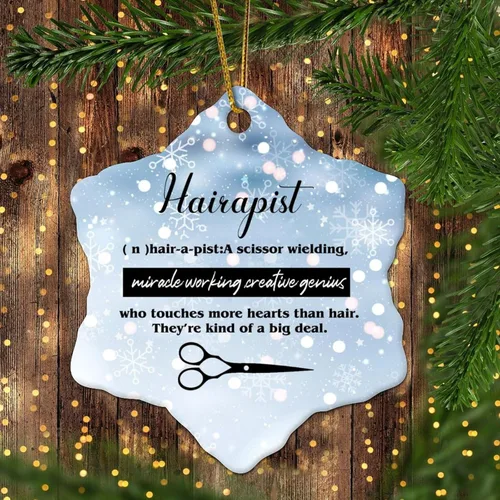 Miniatura 18 de Hairapist - Adornos de Navidad 2023 Definición de hairapista, decoraciones navideñas para árbol Descripción de la palabra Adornos únicos colgantes