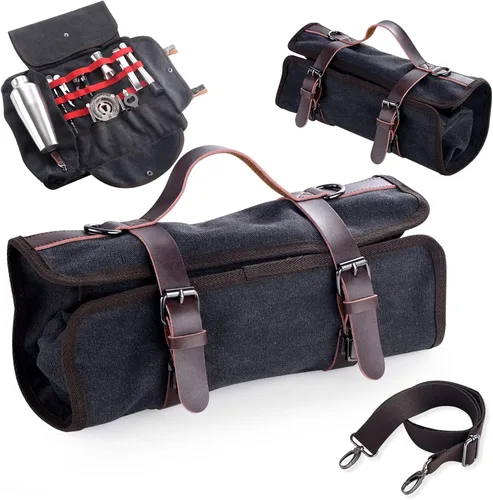 Bolsa de bartender portátil para viajes, bolsa de canvas para barman, kit de bar para llevar herramientas de bar, almacenamiento perfecto (solo la