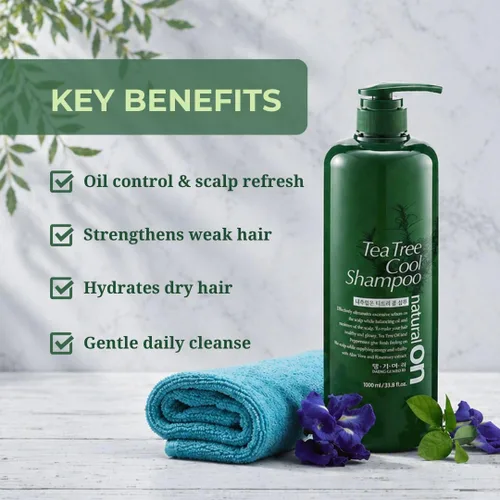 Miniatura 3 de Daeng Gi Meo Ri Tea Tree Cool Shampoo Cuidado del cuero cabelludo refrescante con árbol de té y aloe vera Refresca el cabello graso, hidrata