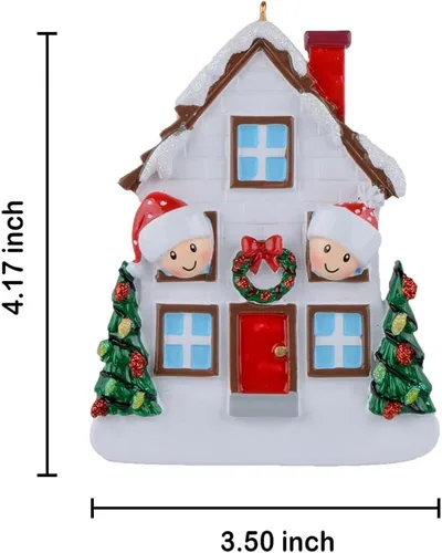 Miniatura 5 de House Family of 2 - Adorno de Navidad personalizado para pareja 2023 – Adorno de primera Navidad en el nuevo hogar – Regalo único de recuerdo