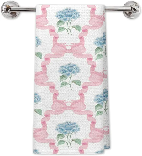 Miniatura 14 de Chinoiserie - Toallas de cocina florales con lazo coquette, paños de cocina florales azules y blancos para decoración de cocina, toallas de mano