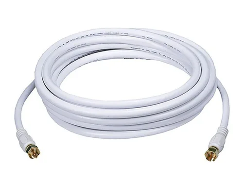 Miniatura 7 de Monoprice RG6 Quad Shield CL2 - Cable coaxial con conector tipo F para televisión, 1.5 pies Negro
