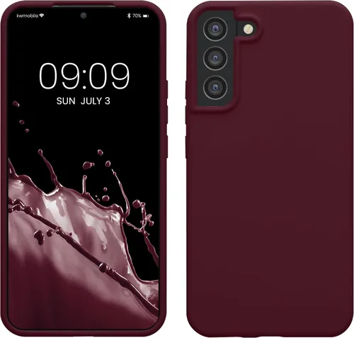 kwmobile Funda Compatible con Samsung Galaxy S22 Plus Funda - Funda de Teléfono de Silicona TPU con Acabado Suave - Violeta Burdeos Burdeos Violeta