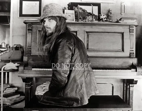 Fotografía de Leon Russell de 8 x 10 pulgadas, magnífico retrato de 1970, leyenda de la música americana, piano de rock and roll, imagen