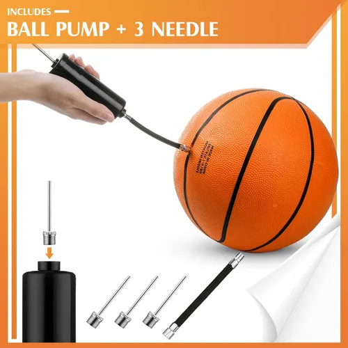 Miniatura 3 de Jexine Baloncesto a granel, 12 unidades de 29.5 pulgadas tamaño oficial 7 baloncesto de goma con bomba de aire para adultos y jóvenes, entrenamiento